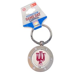 Indiana Hoosiers | IU | Rotating‎ Keychain | Rhinestones | NEW